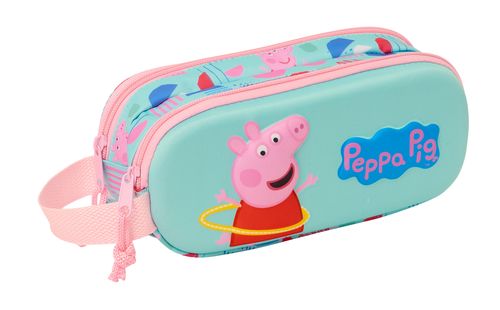 PORTATODO DOBLE 3D PEPPA PIG 21x8x6CM