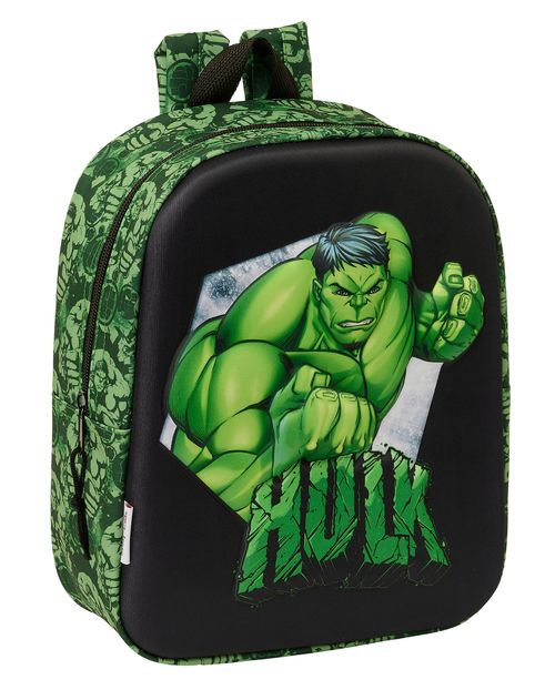 MOCHILA GUARDERIA 3D BOLSILLO RED HULK 22x27x10CM