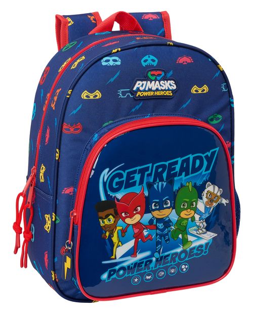 MOCHILA INFANTIL ADAPTABLE CARRO PJMASKS READY 26x34x11CM