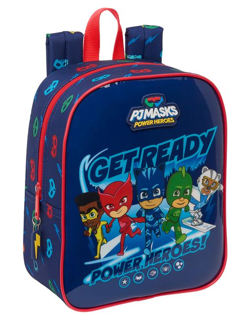 MOCHILA GUARDERIA ADAPTABLE CARRO PJMASKS READY 22x27x10CM