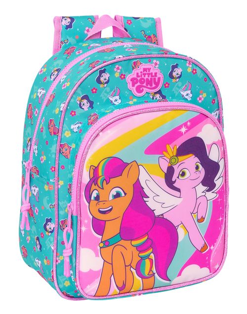 MOCHILA INFANTIL ADAPTABLE CARRO MY LITTLE PONY MAGIC 26x34x11CM