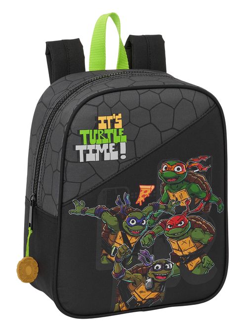 MOCHILA GUARDERIA ADAPTABLE CARRO TORTUGAS NINJA 22x27x10CM