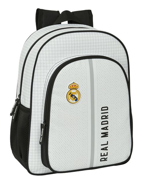 MOCHILA JUNIOR ADAPTABLE CARRO REAL MADRID 1ª EQUIPACION 24/25 32x38x12CM