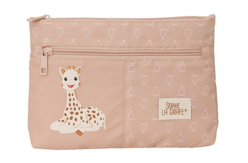 PORTATODO GRANDE 2 CREMALLERAS SOPHIE LA GIRAFE COOKIE 23x16x3CM