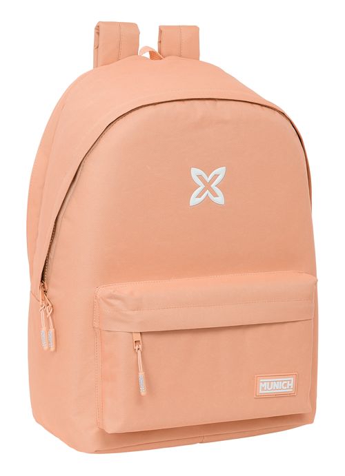 MOCHILA DOBLE PARA PORTATIL 15,6 +USB MUNICH BASICOS PEACH 31x44x18CM