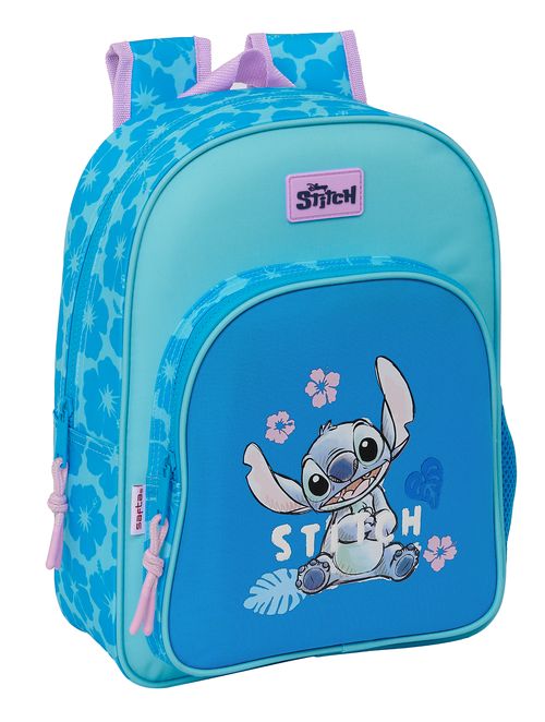 MOCHILA INFANTIL ADAPTABLE CARRO STITCH HAWAII 26x34x11CM