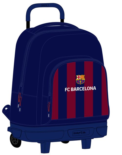 MOCHILA GRANDE CON RUEDAS COMPACT EXTRAIBLE F.C.BARCELONA 33x45x22CM