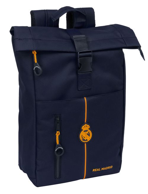 MOCHILA SOLAPA PARA PORTATIL 15,6'' REAL MADRID 2ª EQUIPACION 24/25 28x42x13cm