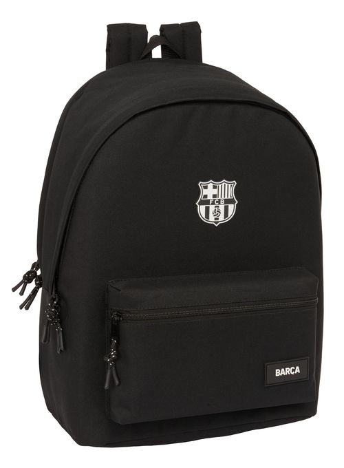 MOCHILA DOBLE PARA PORTATIL 15,6+USB F.C.BARCELONA CHICA NEGRO 31x44x18cm