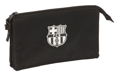 PORTATODO TRIPLE F.C.BARCELONA CHICA NEGRO 22x12x3cm