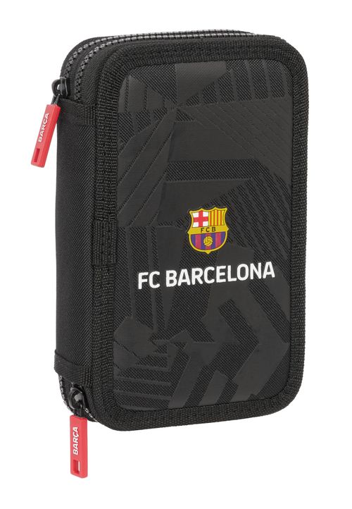 PLUMIER DOBLE PQÑO 29 pcs F.C.BARCELONA BLACK 12,5x19,5x4cm