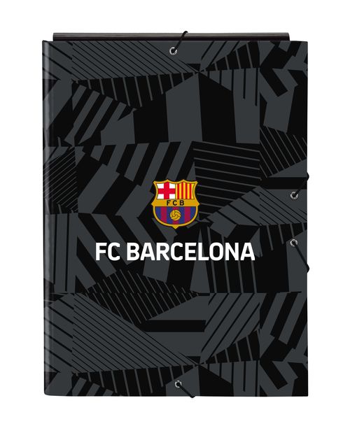 CARPETA FOLIO 3 SOLAPAS F.C.BARCELONA BLACK 26x33,5x2,5cm