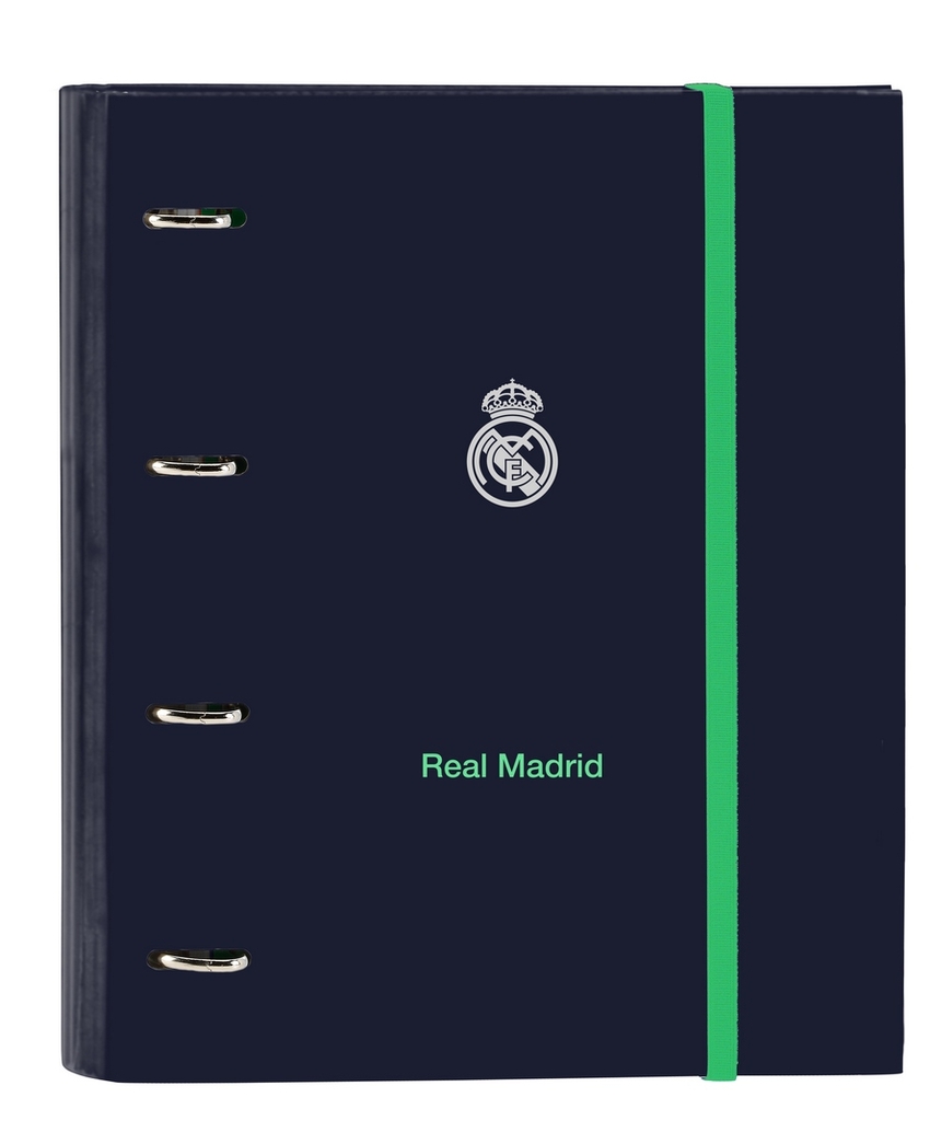  CARPETA 4 ANILLAS 35MM CON RECAMBIO REAL MADRID 2ª EQUIPACION 25/26 27x32x3,5cm 