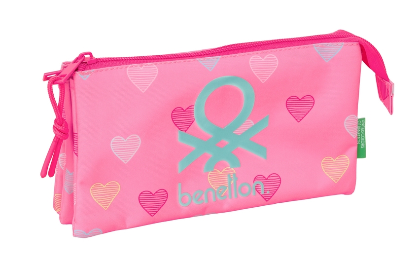  PORTATODO TRIPLE BENETTON HEART 22x12x3cm 