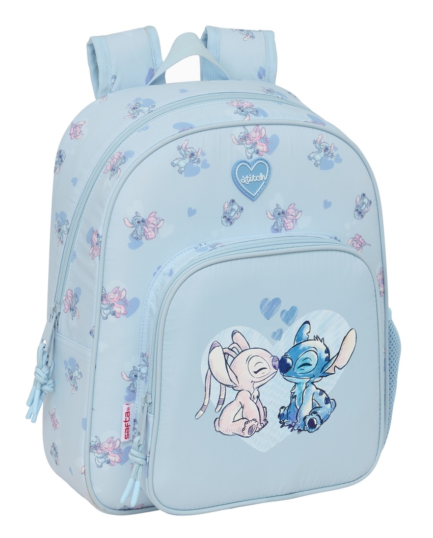  MOCHILA INFANTIL ADAPTABLE CARRO STITCH 28x34x10cm 