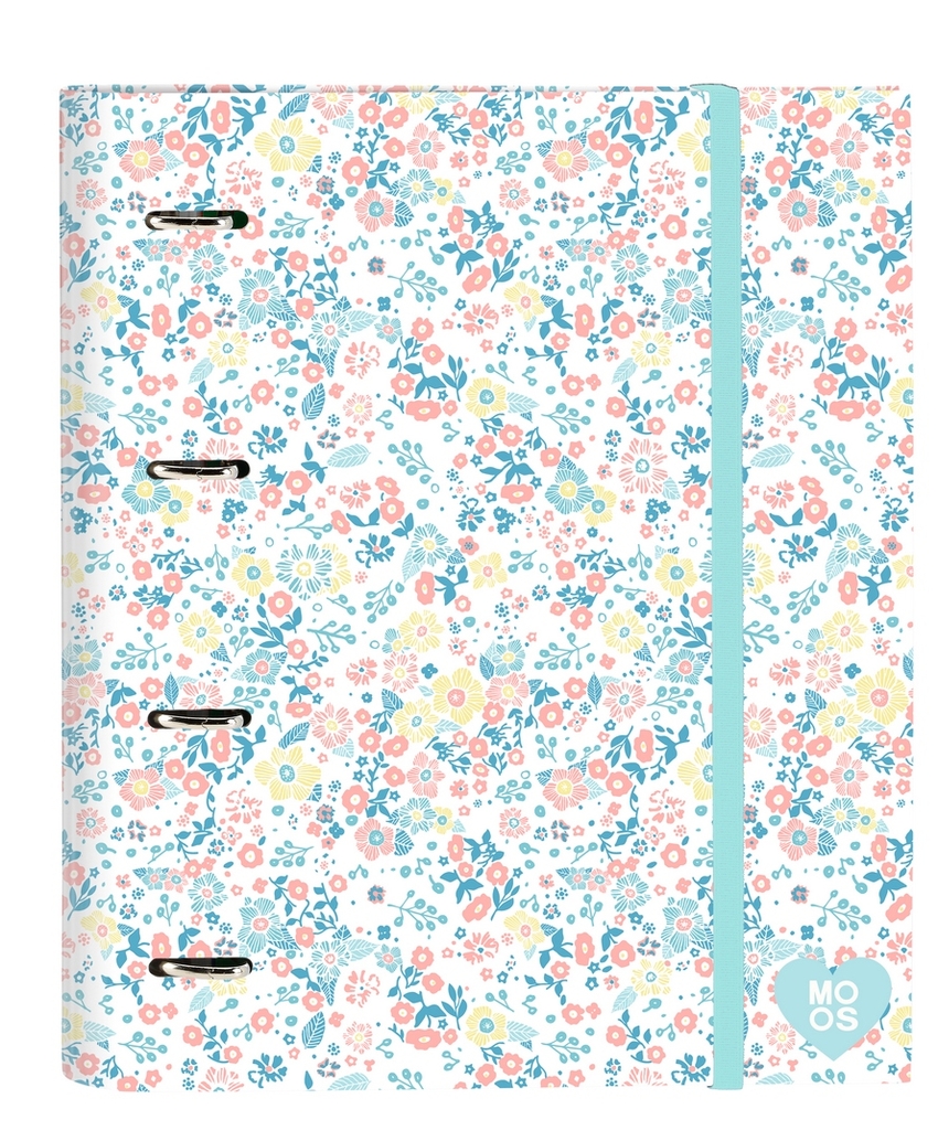  CARPETA 4 ANILLAS 35MM CON RECAMBIO MOOS FIORI 27x32x3,5cm 