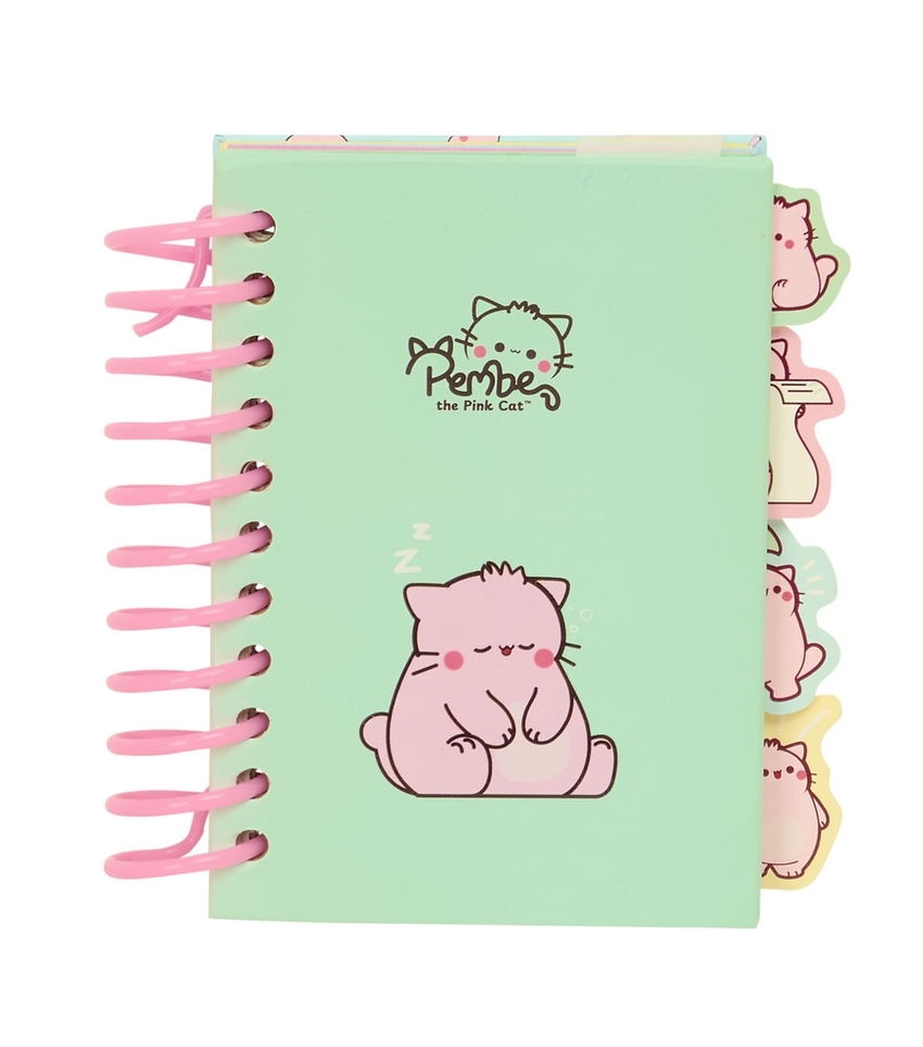  BLOC DE NOTAS A7 PEMBE THE PINK CAT 7,4x10,5cm 