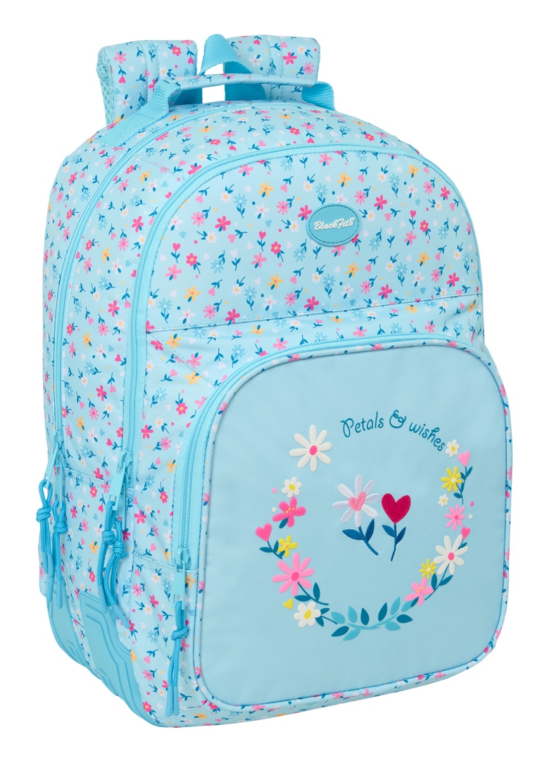  MOCHILA DOBLE ADAPTABLE A CARRO BLACKFIT8 PETALOS 32x42x15cm 