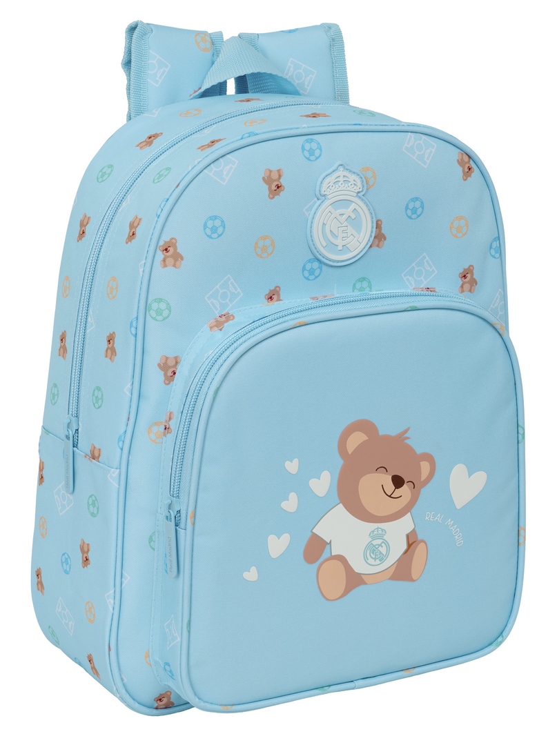  MOCHILA INFANTIL ADAPTABLE A CARRO REAL MADRID PREESCOLAR AZUL 26x34x11cm 