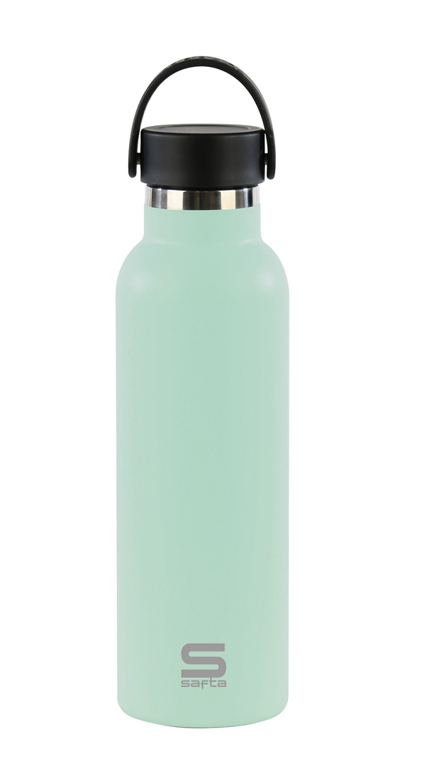  BOTELLA TERMO EXTERIOR GOMA 600ml SAFTA MENTA 25x7,3x7,3cm 