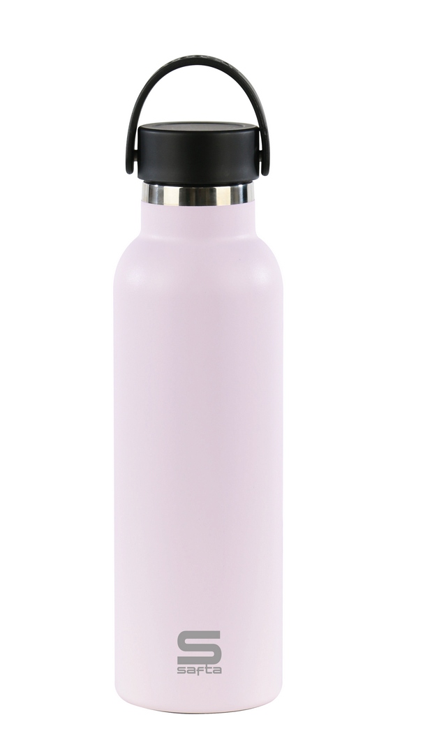  BOTELLA TERMO EXTERIOR GOMA 600ml SAFTA LILA 25x7,3x7,3cm 