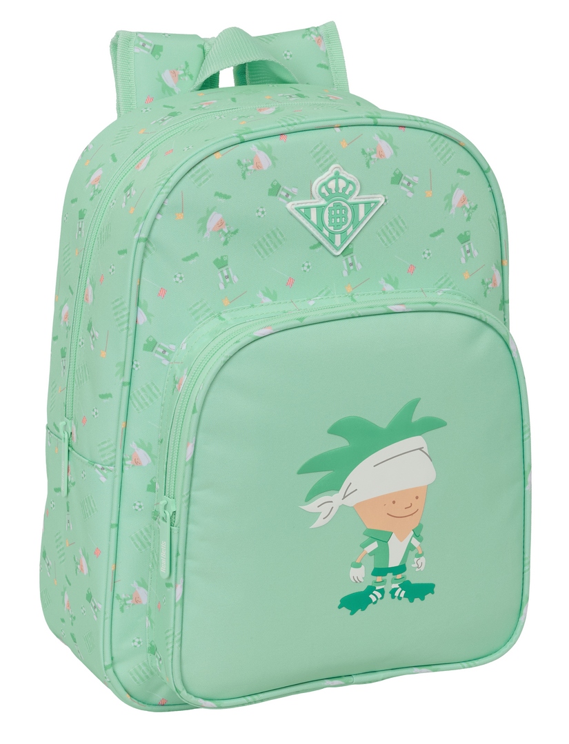  MOCHILA INFANTIL ADAPTABLE A CARRO REAL BETIS BALOMPIE PREESCOLAR 26x34x11cm 