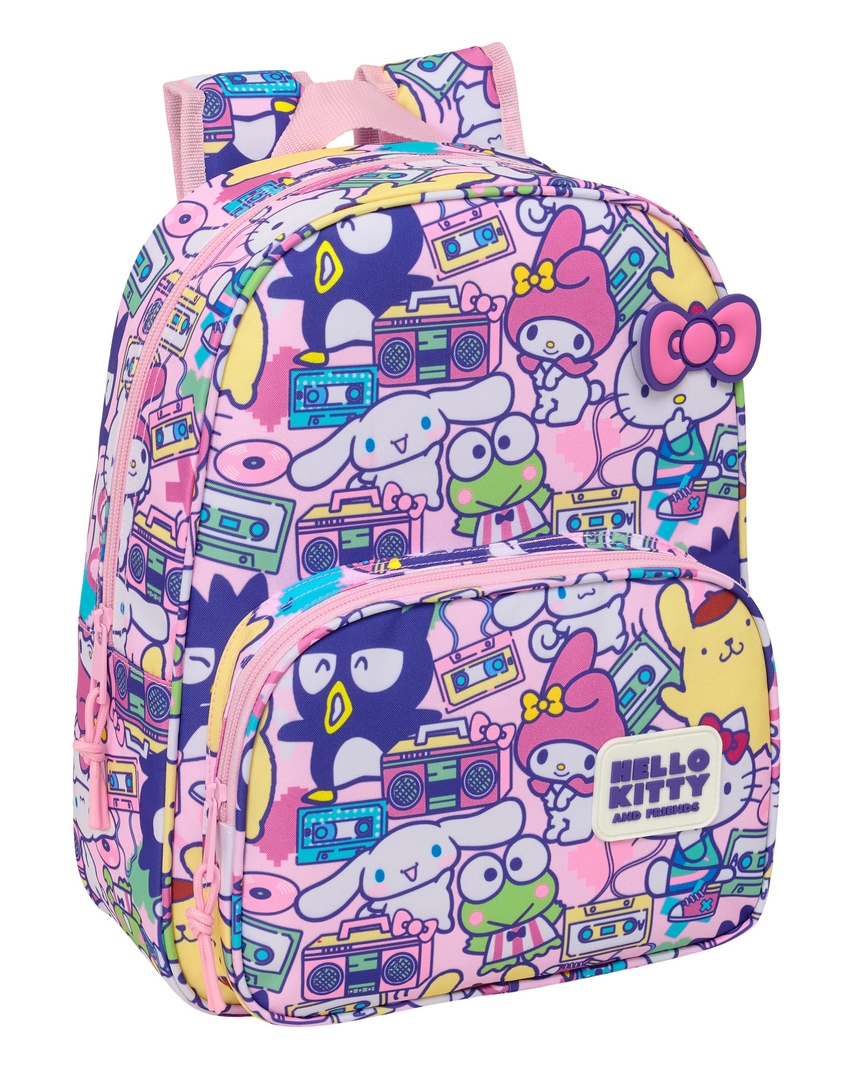  MOCHILA INFANTIL ADAPTABLE A CARRO HELLO KITTY &amp;FRIENDS 26x34x11cm 