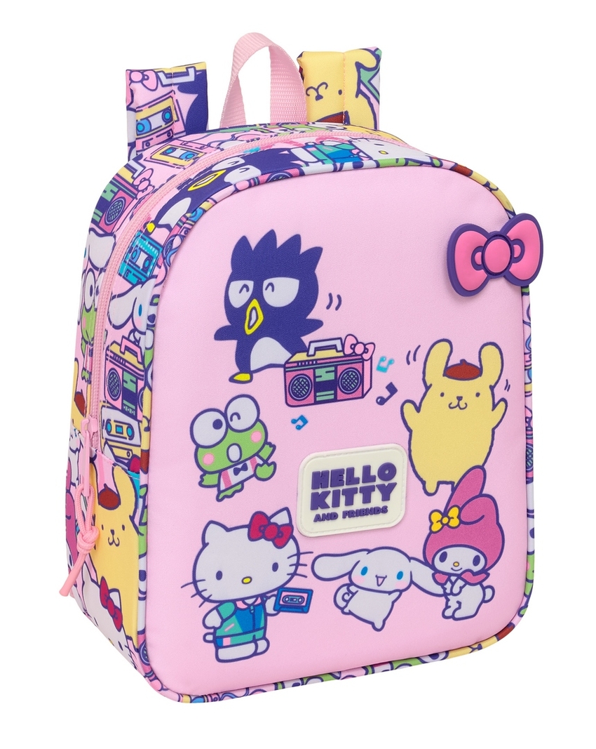  MOCHILA GUARDERIA ADAPTABLE A CARRO HELLO KITTY &amp;FRIENDS 22x27x10cm 