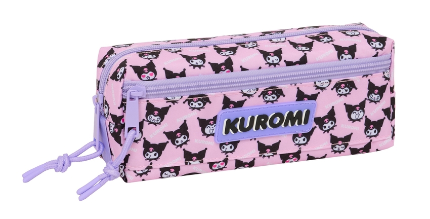  PORTATODO TRIPLE PEQUEÑO CON GOMA ELASTICA 22CM KUROMI 22x8,5x6cm 