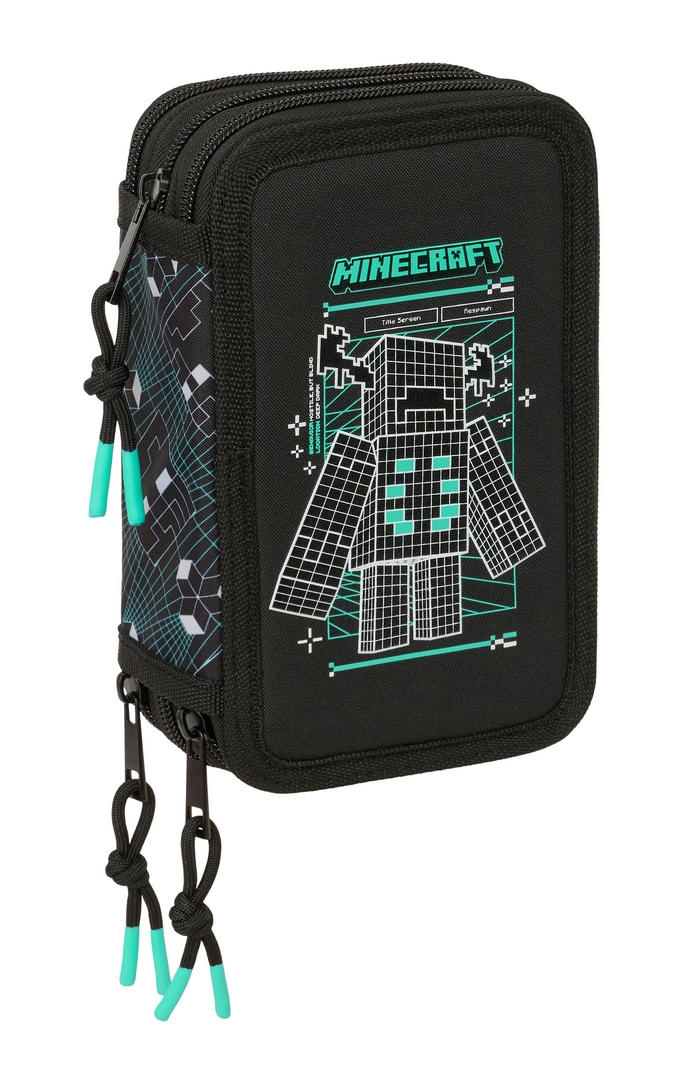  PLUMIER TRIPLE 37 PIEZAS MINECRAFT SCREEN 12,5x19,5x5,5cm 