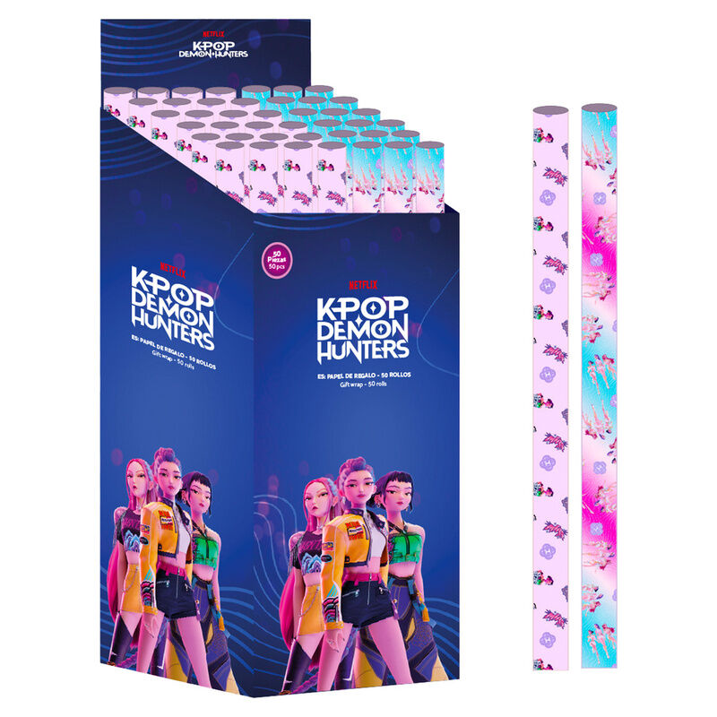  EXP 50 ROLLOS DE PAPEL DE REGALO K-POP DEMON HUNTERS 