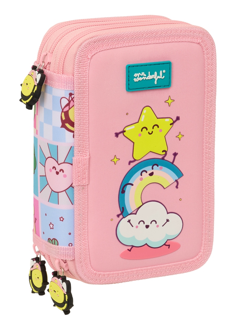 PLUMIER TRIPLE 37 PIEZAS Mr. WONDERFUL COMIC 12,5x19,5x5,5cm 