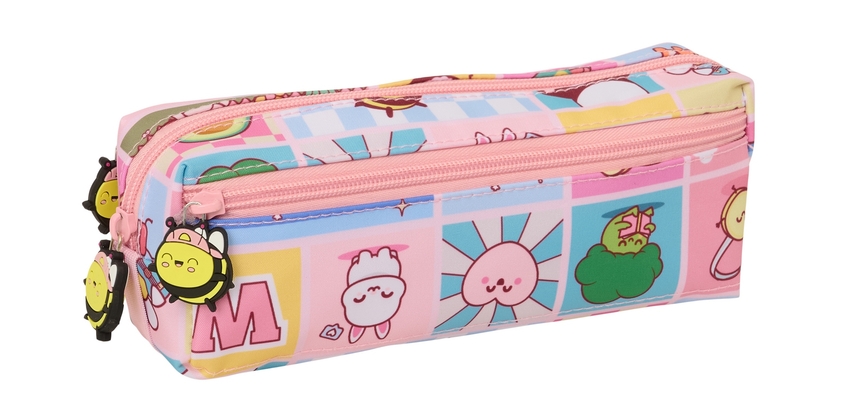  PORTATODO TRIPLE PEQUEÑO CON GOMA ELASTICA 22CM Mr. WONDERFUL COMIC 22x8,5x6cm 