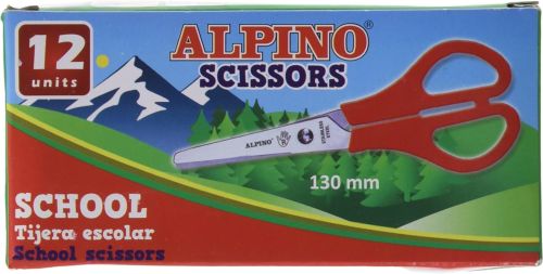 C/12 TIJERA ESCOLAR 13CM ALPINO SCHOLL