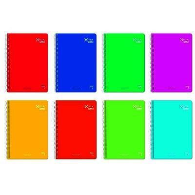  Paq/5 cuaderno fº t.contracolada 80h 90gr liso surtido 