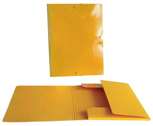 CARPETA SOLAPAS FOLIO PLASTICO BRILLO LASER AMARILLO