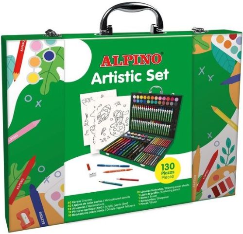 Maletin alpino artistic set con 130 piezas