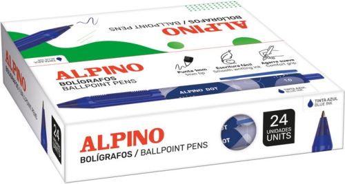  C/24 boigrafo alpino dot unicolor azul punta 1,0mm 