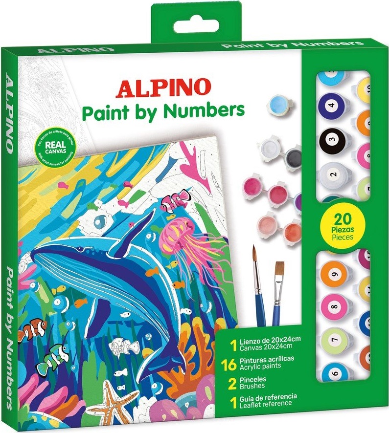  Set pintar por numeros ocean 