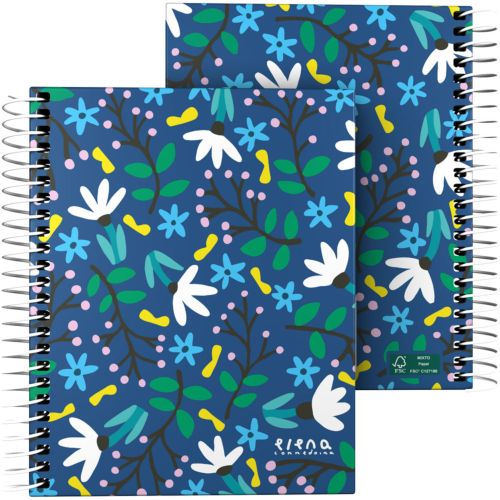 CUADERNO FORRADAA6 C5MM EC24 BLUE GARDEN