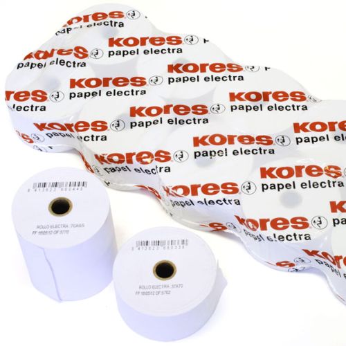 PACK 10 ROLLOS PAPEL ELECTRA 70X65X12MM KORES