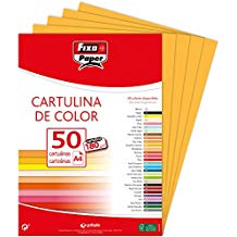 PAQ/50 CARTULINAS FIXO A4 180G. ORO VIEJO