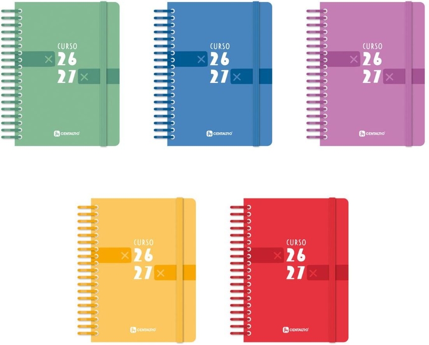  PACK 5 AGENDAS ESCOLARES PP 26/27 A6 DP COLORES SURTIDOS 