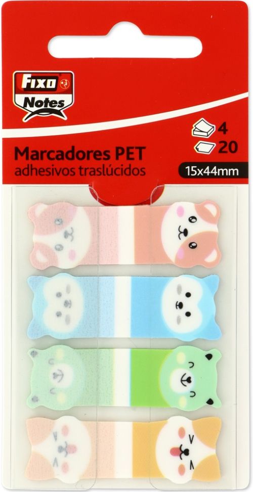 BLISTER 4 TIRAS ADHESIVAS TRANSLUCIDAS 15X44 ANIMALES