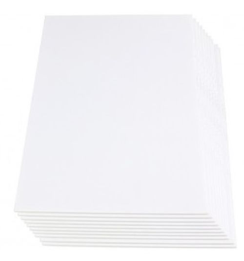 PAQ/12 CARTON PLUMA 70X100 5MM BLANCO