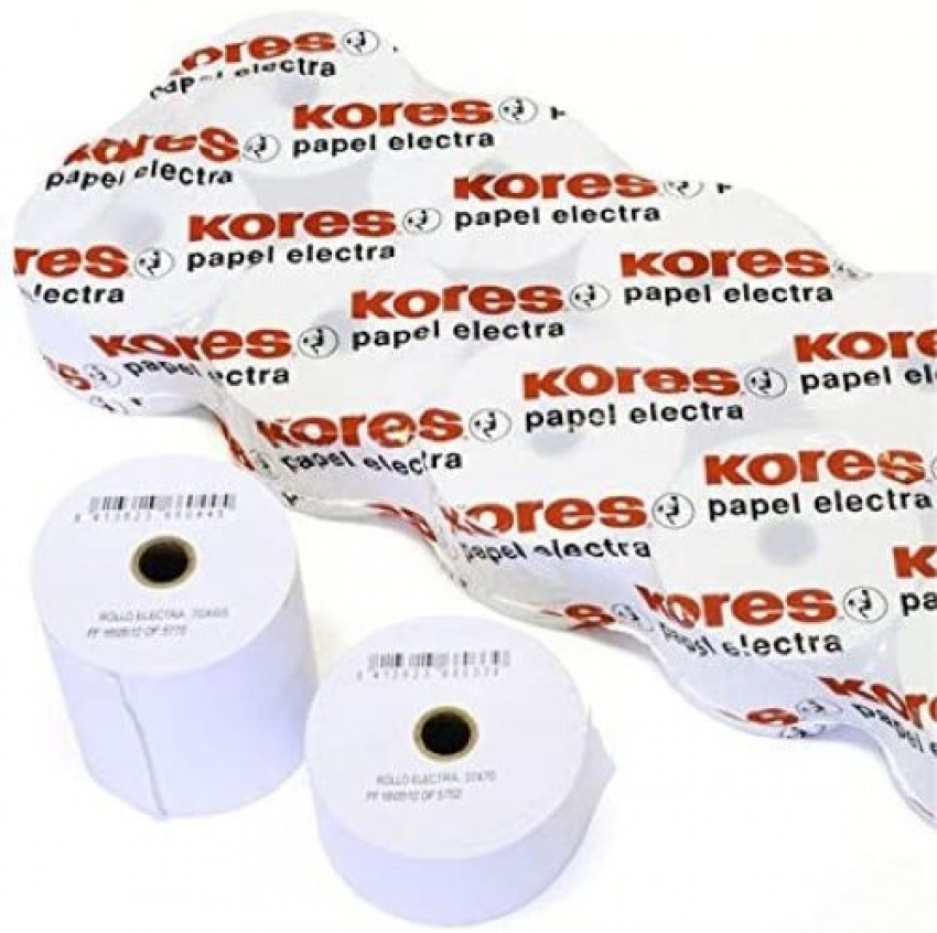 PACK 10 ROLLOS PAPEL ELECTRA 57X65X12MM KORES 8413623660407