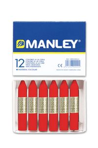 C/12 CERAS MANLEY UNICOLOR Nº9 ROJO ESCARLATA 