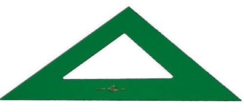  ESCUADRA SERIE TECNICA 28CM METACRILATO VERDE SIN GRADUAR 