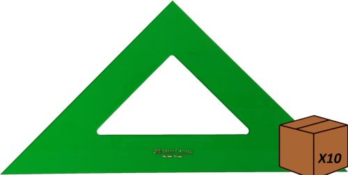  (pack 10u) escuadra serie tecnica 32cm metacrilato verde sin graduar 