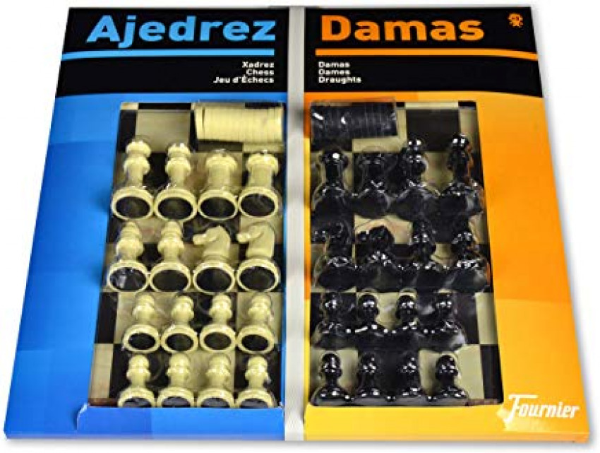 Tablero grande ajedrez / damas + accesorios